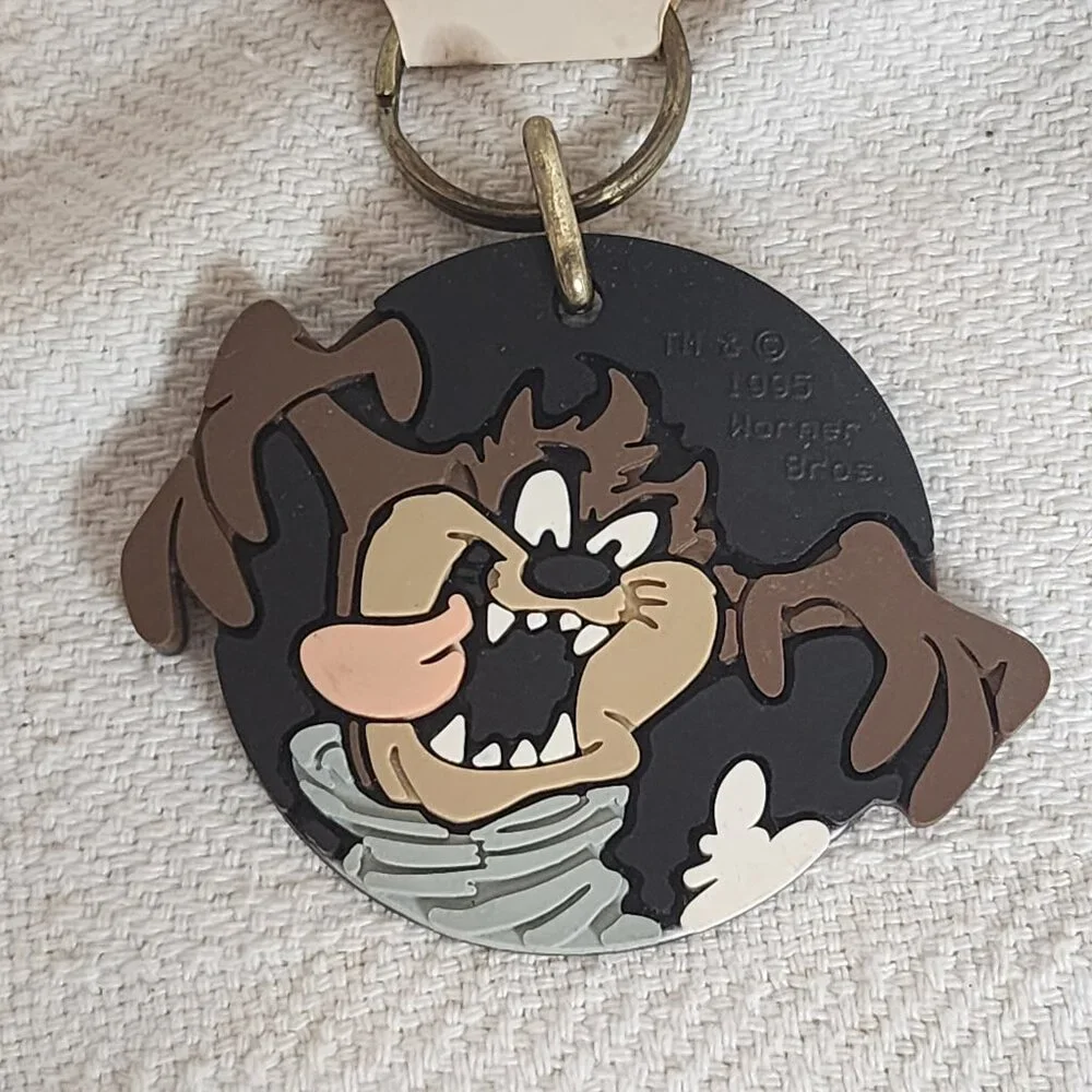 Looney Tunes PlastiColor Tasmanian Devil Warner Bros. 1995 Key Pals Keychain